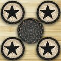 Capitol Earth Rugs Black Star Coasters in a Basket 29-CB313BS